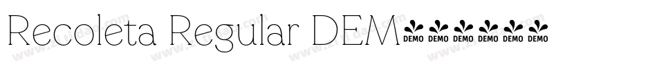 Recoleta Regular DEM字体转换
